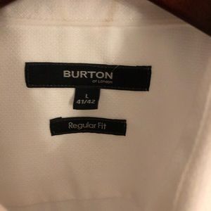 White collared Burtons London shirt